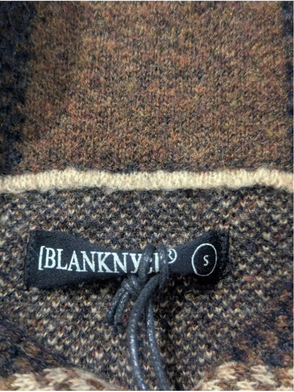 BlankNYC NWT Prep Academy Plaid Full Zip Sweater Jacket Small - Picture 7 of 15